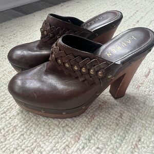 Vintage Leather Ralph Lauren Clogs